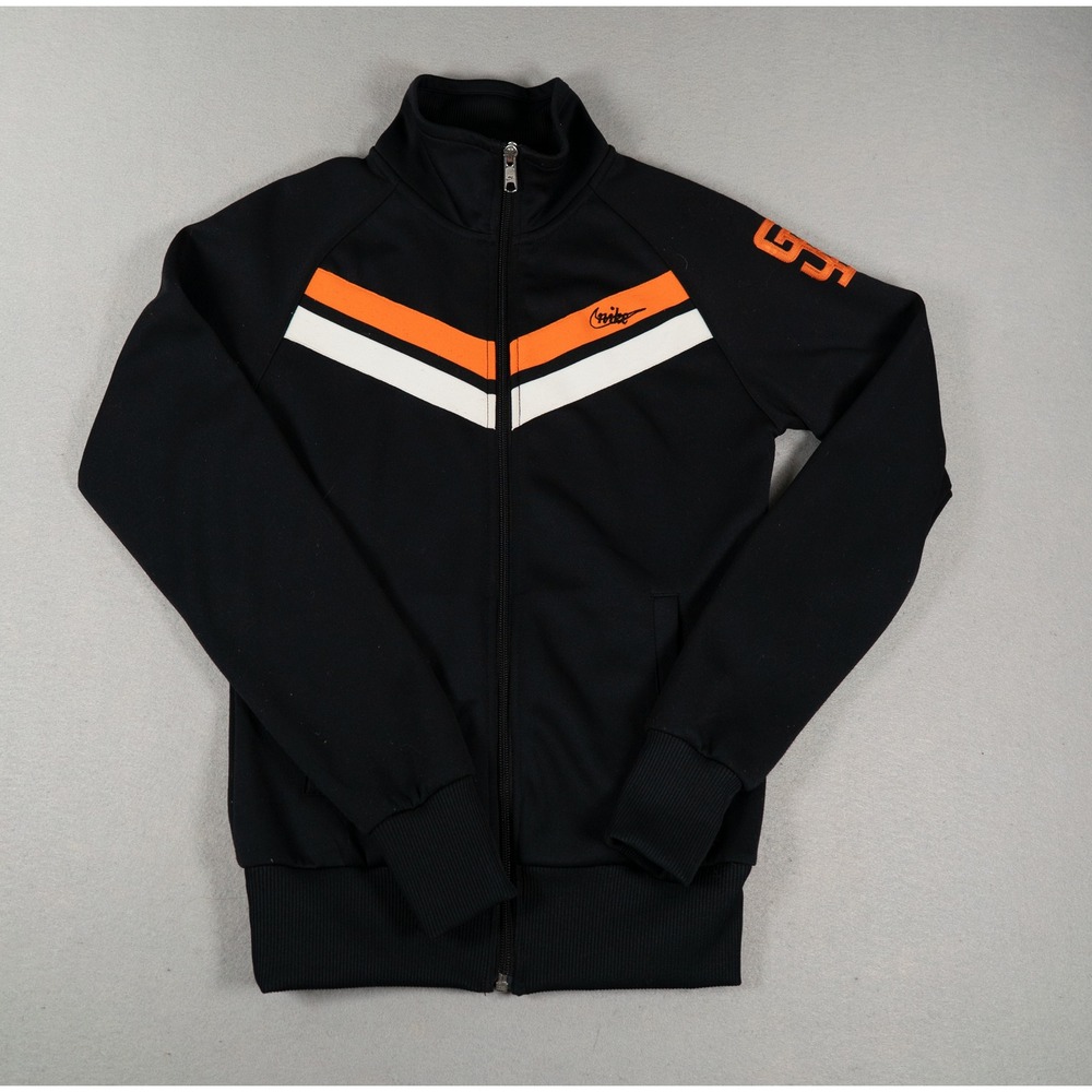 Nike Womens SF Giants Cooperstown Collection Track Jacket Black Orange XS S2RGP